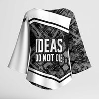 Steve Biko Kimono Sleeve Blouse with Monochrome Portrait, Ideas Do Not Die Quote - Wonder Print Shop