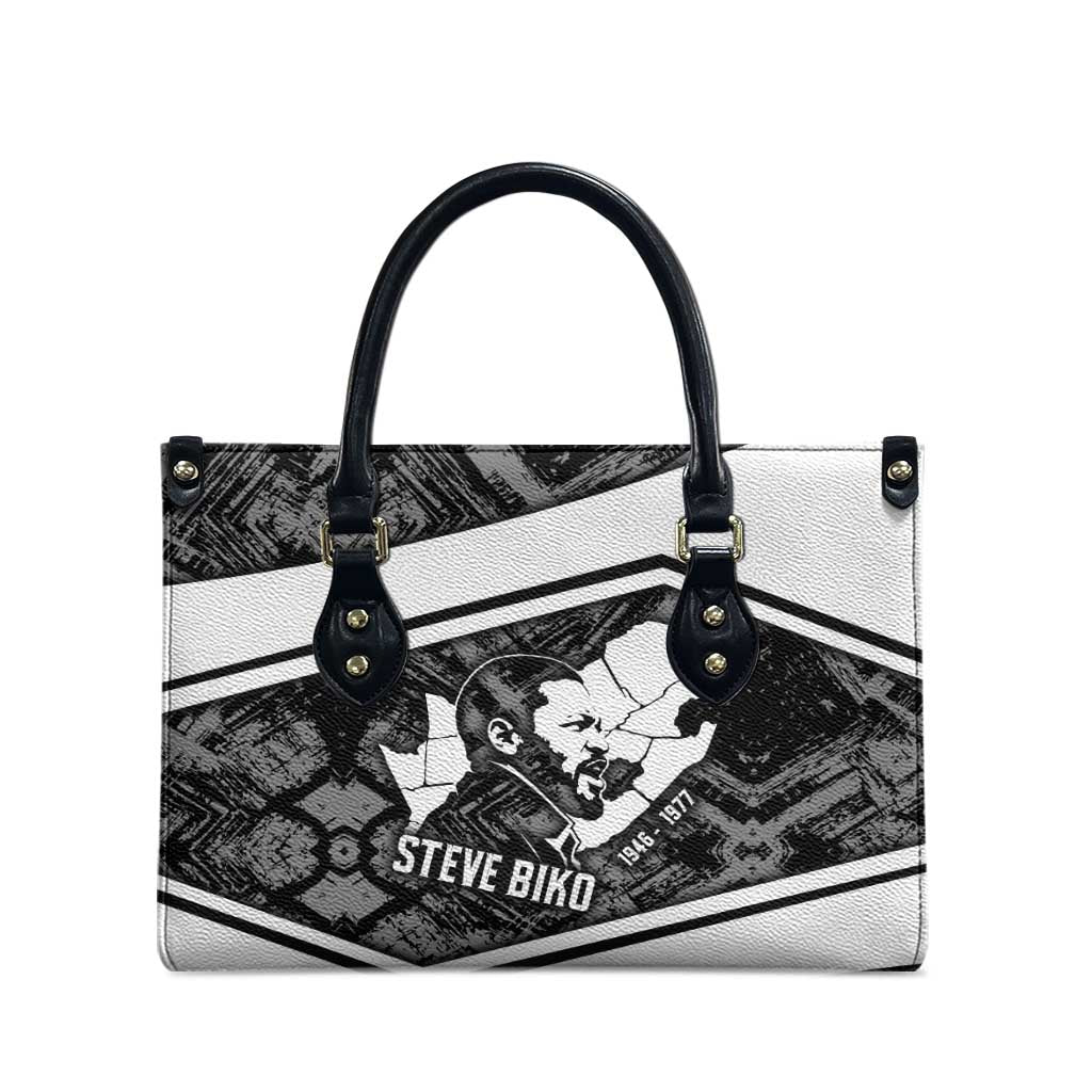 Steve Biko Leather Bag with Monochrome Portrait, Ideas Do Not Die Quote - Wonder Print Shop