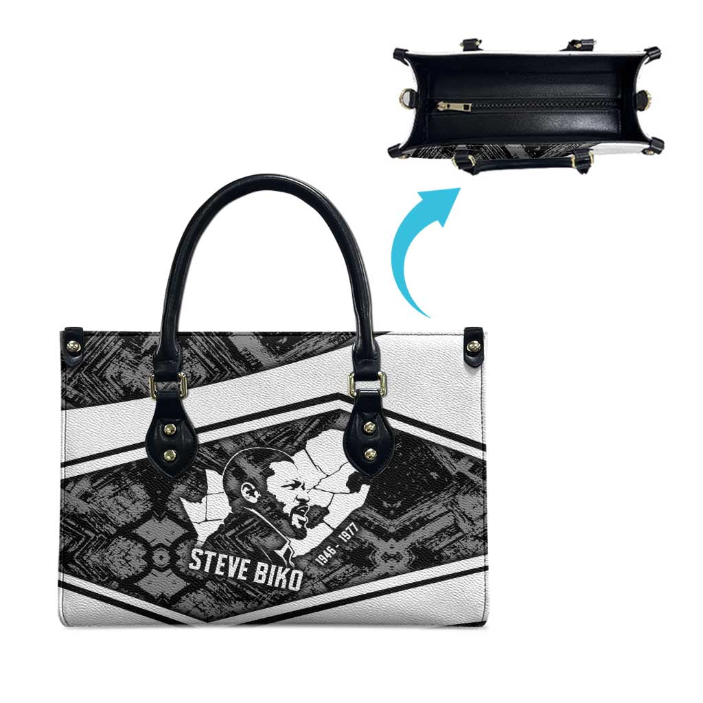 Steve Biko Leather Bag with Monochrome Portrait, Ideas Do Not Die Quote - Wonder Print Shop