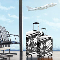 Steve Biko Luggage Cover with Monochrome Portrait, Ideas Do Not Die Quote - Wonder Print Shop
