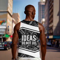 Steve Biko Men Tank Top with Monochrome Portrait, Ideas Do Not Die Quote - Wonder Print Shop
