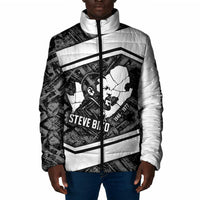 Steve Biko Padded Jacket with Monochrome Portrait, Ideas Do Not Die Quote - Wonder Print Shop