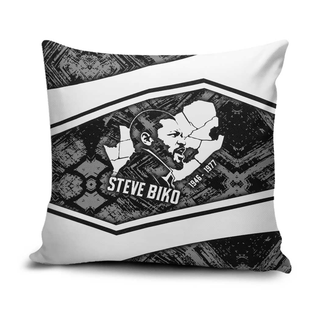 Steve Biko Pillow Cover with Monochrome Portrait, Ideas Do Not Die Quote - Wonder Print Shop