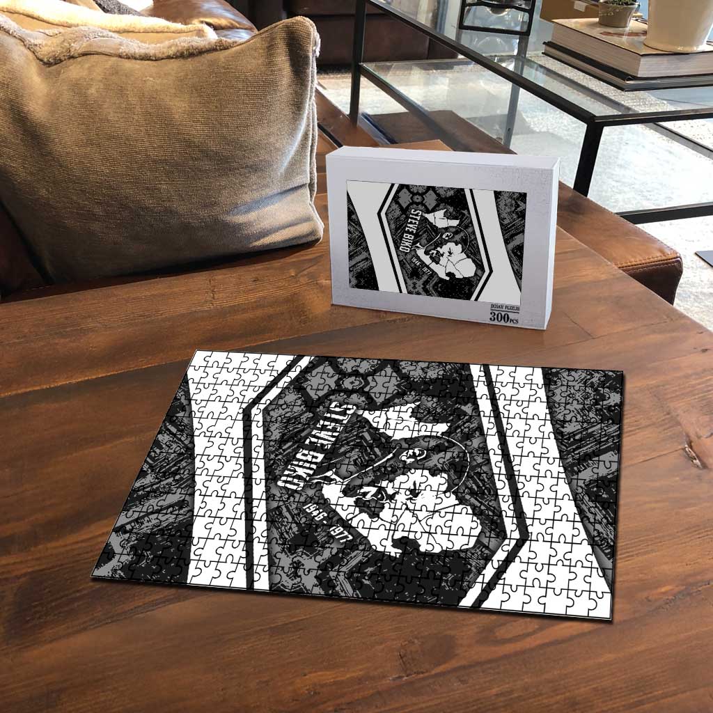 Steve Biko Puzzle with Monochrome Portrait, Ideas Do Not Die Quote - Wonder Print Shop