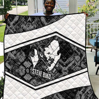 Steve Biko Quilt with Monochrome Portrait, Ideas Do Not Die Quote - Wonder Print Shop