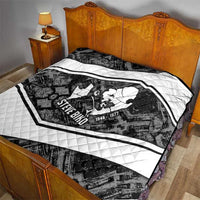 Steve Biko Quilt with Monochrome Portrait, Ideas Do Not Die Quote - Wonder Print Shop