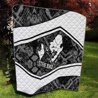 Steve Biko Quilt with Monochrome Portrait, Ideas Do Not Die Quote - Wonder Print Shop