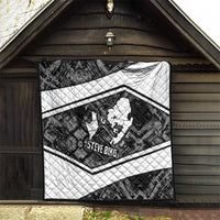 Steve Biko Quilt with Monochrome Portrait, Ideas Do Not Die Quote - Wonder Print Shop