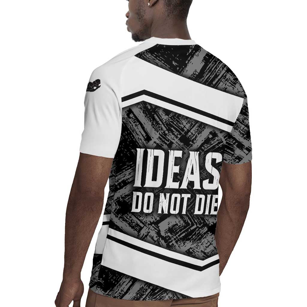 Steve Biko Rugby Jersey with Monochrome Portrait, Ideas Do Not Die Quote - Wonder Print Shop