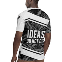 Steve Biko Rugby Jersey with Monochrome Portrait, Ideas Do Not Die Quote - Wonder Print Shop