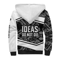 Steve Biko Sherpa Hoodie with Monochrome Portrait, Ideas Do Not Die Quote - Wonder Print Shop