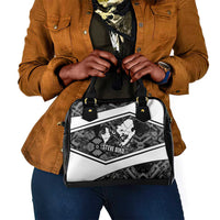 Steve Biko Shoulder Handbag with Monochrome Portrait, Ideas Do Not Die Quote - Wonder Print Shop