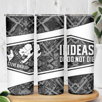 Steve Biko Skinny Tumbler with Monochrome Portrait, Ideas Do Not Die Quote - Wonder Print Shop