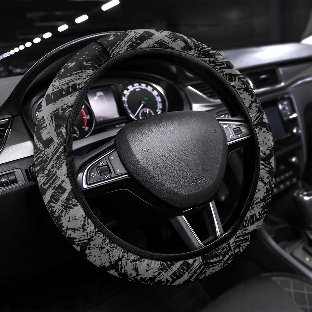 Steve Biko Steering Wheel Cover with Monochrome Portrait, Ideas Do Not Die Quote - Wonder Print Shop