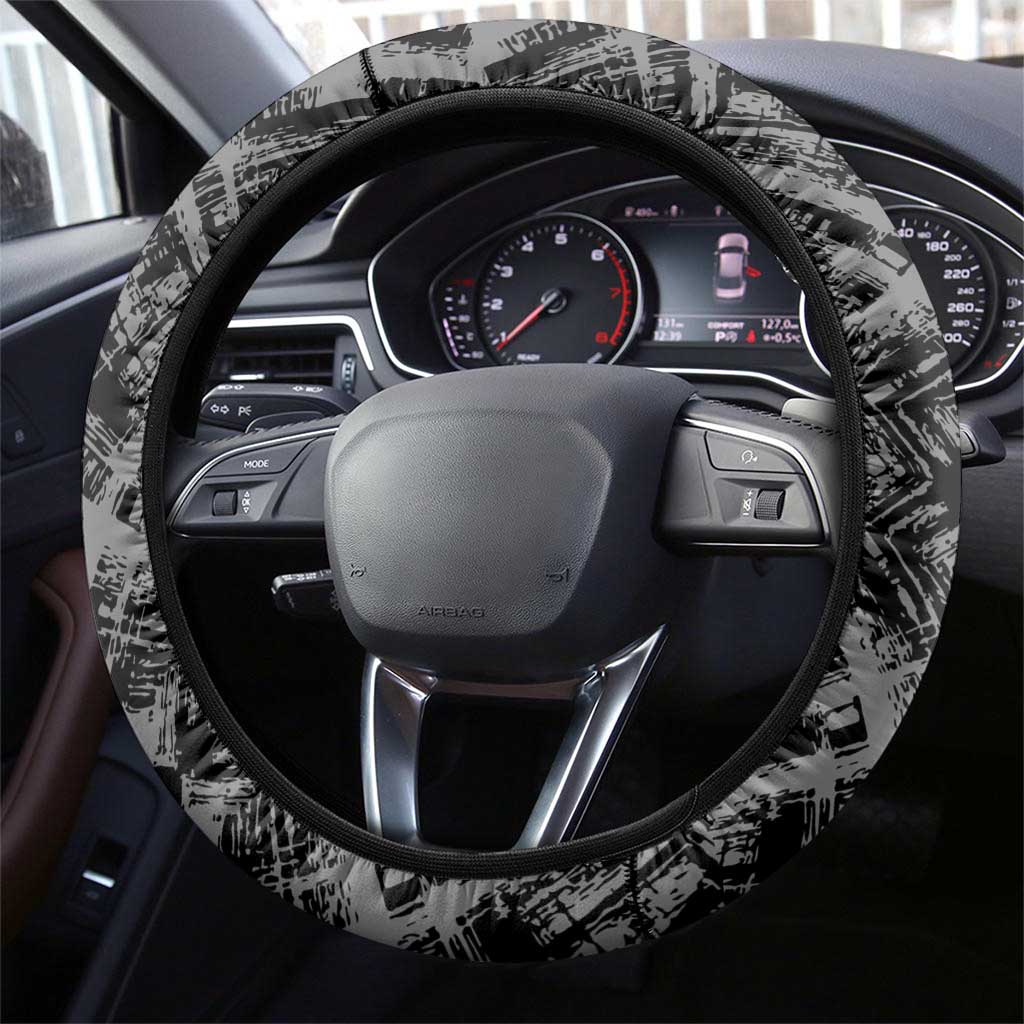 Steve Biko Steering Wheel Cover with Monochrome Portrait, Ideas Do Not Die Quote - Wonder Print Shop