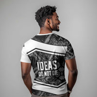 Steve Biko T shirt with Monochrome Portrait, Ideas Do Not Die Quote - Wonder Print Shop