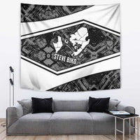 Steve Biko Tapestry with Monochrome Portrait, Ideas Do Not Die Quote - Wonder Print Shop