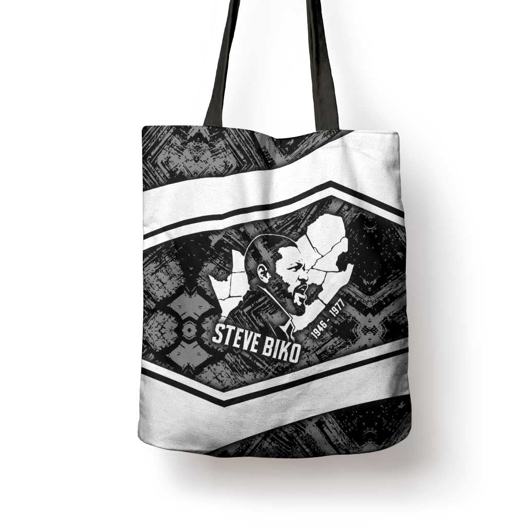 Steve Biko Tote Bag with Monochrome Portrait, Ideas Do Not Die Quote - Wonder Print Shop