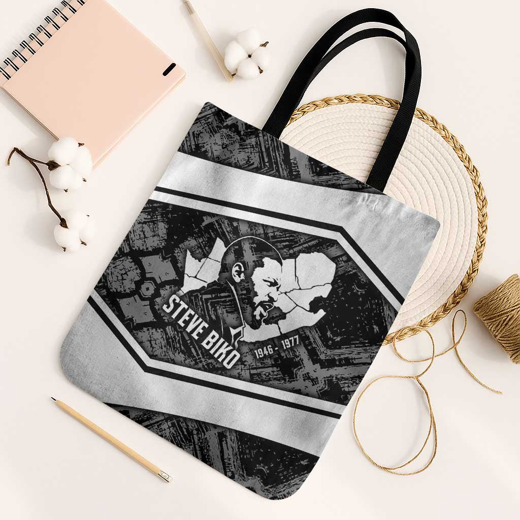 Steve Biko Tote Bag with Monochrome Portrait, Ideas Do Not Die Quote - Wonder Print Shop