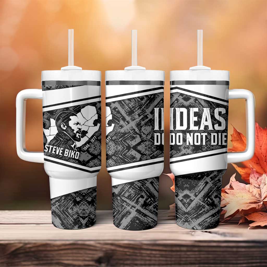 Steve Biko Tumbler With Handle with Monochrome Portrait, Ideas Do Not Die Quote - Wonder Print Shop