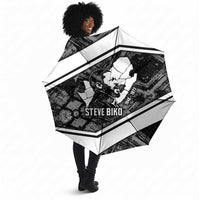 Steve Biko Umbrella with Monochrome Portrait, Ideas Do Not Die Quote - Wonder Print Shop