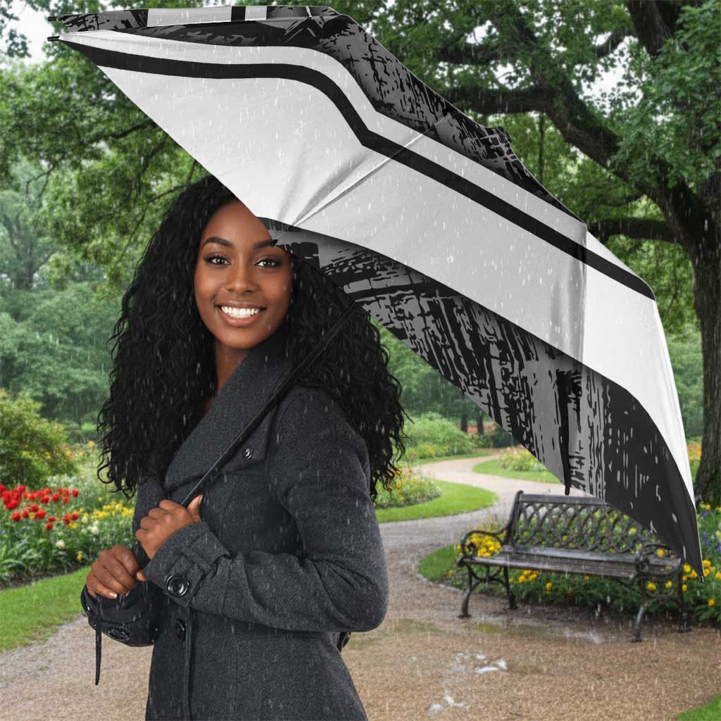 Steve Biko Umbrella with Monochrome Portrait, Ideas Do Not Die Quote - Wonder Print Shop