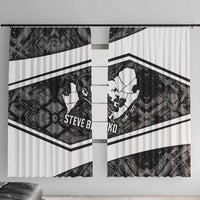 Steve Biko Window Curtain with Monochrome Portrait, Ideas Do Not Die Quote - Wonder Print Shop