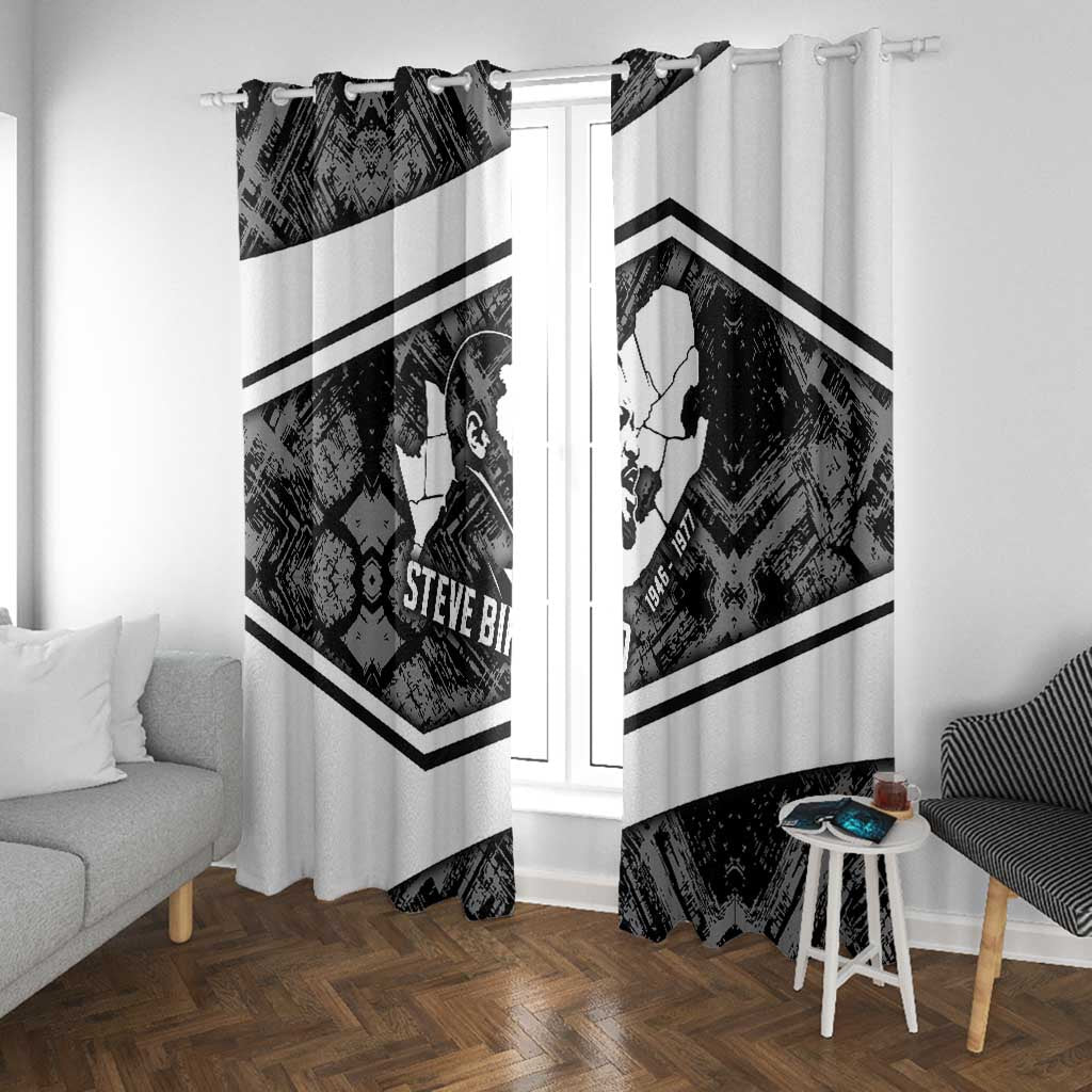 Steve Biko Window Curtain with Monochrome Portrait, Ideas Do Not Die Quote - Wonder Print Shop