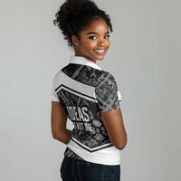 Steve Biko Women Polo Shirt with Monochrome Portrait, Ideas Do Not Die Quote - Wonder Print Shop