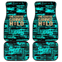 Chinua Achebe Car Mats with Tribal Mask Design, Things Fall Apart Quote and Teal Abstract - Wonder Print Shop