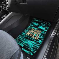 Chinua Achebe Car Mats with Tribal Mask Design, Things Fall Apart Quote and Teal Abstract - Wonder Print Shop