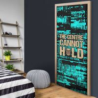 Chinua Achebe Door Cover with Tribal Mask Design, Things Fall Apart Quote and Teal Abstract - Wonder Print Shop