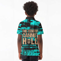 Chinua Achebe Kid Polo Shirt with Tribal Mask Design, Things Fall Apart Quote and Teal Abstract - Wonder Print Shop