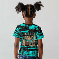 Chinua Achebe Kid T shirt with Tribal Mask Design, Things Fall Apart Quote and Teal Abstract - Wonder Print Shop