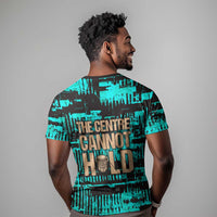 Chinua Achebe T shirt with Tribal Mask Design, Things Fall Apart Quote and Teal Abstract - Wonder Print Shop