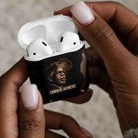 Chinua Achebe AirPods Case with Sepia Portrait, Lion Historians Quote and Vintage African Map - Wonder Print Shop