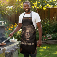 Chinua Achebe Apron with Sepia Portrait, Lion Historians Quote and Vintage African Map - Wonder Print Shop