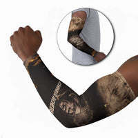 Chinua Achebe Arm Sleeves with Sepia Portrait, Lion Historians Quote and Vintage African Map - Wonder Print Shop