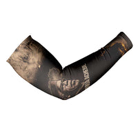 Chinua Achebe Arm Sleeves with Sepia Portrait, Lion Historians Quote and Vintage African Map - Wonder Print Shop