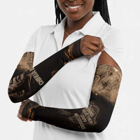 Chinua Achebe Arm Sleeves with Sepia Portrait, Lion Historians Quote and Vintage African Map - Wonder Print Shop