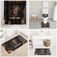 Chinua Achebe Bathroom Set with Sepia Portrait, Lion Historians Quote and Vintage African Map - Wonder Print Shop
