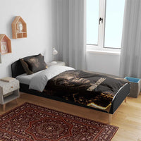 Chinua Achebe Bedding Set with Sepia Portrait, Lion Historians Quote and Vintage African Map - Wonder Print Shop
