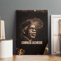 Chinua Achebe Canvas Wall Art with Sepia Portrait, Lion Historians Quote and Vintage African Map - Wonder Print Shop