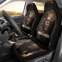 Chinua Achebe Car Seat Cover with Sepia Portrait, Lion Historians Quote and Vintage African Map - Wonder Print Shop