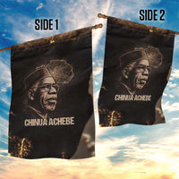 Chinua Achebe Garden Flag with Sepia Portrait, Lion Historians Quote and Vintage African Map - Wonder Print Shop