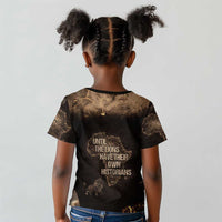 Chinua Achebe Kid T shirt with Sepia Portrait, Lion Historians Quote and Vintage African Map - Wonder Print Shop