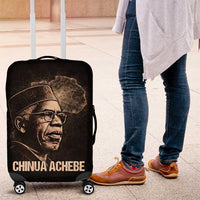 Chinua Achebe Luggage Cover with Sepia Portrait, Lion Historians Quote and Vintage African Map - Wonder Print Shop