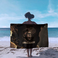 Chinua Achebe Sarong with Sepia Portrait, Lion Historians Quote and Vintage African Map - Wonder Print Shop