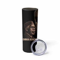Chinua Achebe Skinny Tumbler with Sepia Portrait, Lion Historians Quote and Vintage African Map - Wonder Print Shop