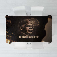 Chinua Achebe Tablecloth with Sepia Portrait, Lion Historians Quote and Vintage African Map - Wonder Print Shop